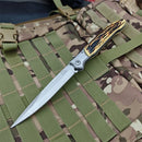 The Frontier | 12-Inch Folding EDC Knife — Stainless Steel Blade, Hardwood Handle