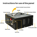 TUXING TXES061 Air Compressor PCP 4500Psi 300Bar High Pressure Electric Pump Built-in transformer For Paintball, Hunting, Diving