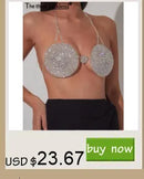 Sexy y2k clothes metal rhinestone corset crop top women summer nightclub party tops for woman see through beach halter tank top