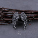 Stainless Steel Classic Angel Wings Necklace Men's Fashion Animal Boutique Handmade Hip Hop Pendant Jewelry Gift DropShipping