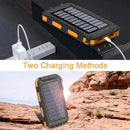 【FREEShip】Solar Charger PowerBank 10000mAh Solar Phone Charger, Portable Charger Fast Charger Dual USB Ports Bui