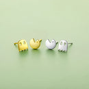 TrustDavis New 925 Sterling Silver Fashion Asymmetric Cute Little Devil Stud Earrings For Women Fine Anniversary Gift DS169
