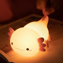 Silicone LED Axolotl  Night Light animallamp Touch Sensor Axolotl Night Lamp Children Kid Bedside Bedroom Decor Birthday Gifts