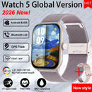 Watch 5 Smart Watch Global Version Men Women HD AMOLED Screen Heart Rate Bluetooth Call GPS Track Waterproof Sports Smartwatches