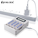 PALO 4/8 Slot 1.2V Smart Battery Charger LCD Display for AA AAA NiCd NiMh Rechargeable Battery LR03 LR06 Batteries Fast Charging