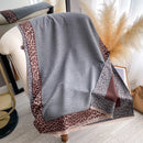 New Luxury Cashmere Plaid Leopard  Scarf Winter Women Pashmina Shawls Warm Blanket Wraps Female Thick Scarves Bufanda Scarves