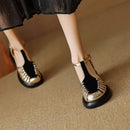 Women's Shoes 2025 New Summer Trend Comfortable Low-heeled Shoes Baotou Casual One-line Buckle Fashion Roman Sandales Femmes