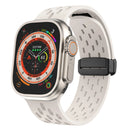 Silicone Bracelet Correa For Apple Watch Ultra band 46mm 49mm 45mm 44mm 42mm 40mm 41mm Magnetic Strap iWatch Series 10 9 8 SE 7