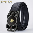 Business Men's Belt Genuine Luxury Brand Belt Metal Buckle Belt High Quality Genuine Leather Belt with Casual Pants Jeans