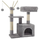 Cat Tower Cat Climbing Frame with Toy 72 cm Cat Tree with Perch & Cozy Condo for Cats to Care Paw Leisure and Entertainment