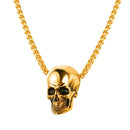 U7 Halloween Skull Necklace Pendant Skeleton Men Necklaces Gift Punk Gothic Goth Stainless Steel Mens Jewelry