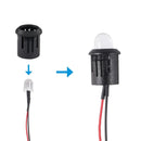 25/50pcs Black Plastic Lamp Bases 3mm/5mm/8mm/10mm LED Diode Holder Black Clip Bezel Socket Mount DIY Light Emitting Diode