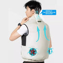 2024 Cooling Vest Ice Fan Vest Heat Resistant Sleeveless Workwear Breathable Wearable Cooling Fan Vest for Hot Weather Work