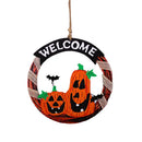 Halloween Pendant Indoor Outdoor Halloween Decor Wooden Halloween Party Decor Pumpkin Bat Hanging Pendant Welcome for Spooky