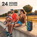 W-KING 80W RMS Party Portable Speakers Bluetooth Wireless Boombox/4 Drivers(2*4.04'' Woofer), Huge 105dB Sound Large Speaker