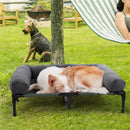 XXL XL Large Dog Bed Outdoor Raised Dog Bed with Cooling Breathable Mat and Soft Plush Mat Pet Puppy Camping Cot for Home Garden