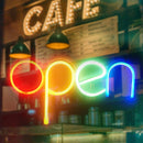 Business Sign Open Neon Sign LED Night Light Hanging Window Shop Cafe Bar Restaurant Decoration Personalized Custom Neon Lamp