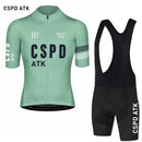 CSPD ATK men's cycling sportswear set summer lightweight cycling jersey sponge cushion cycling bib MTB cycling suit