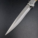 12" Large Folding Pocket Knife, EDC Knife, Stainless Steel Blade and Wooden Handle Folding Knife for Men Outdoor Camping Hunting