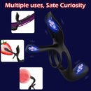 Remote Cock Ring Penis Sleeve Vibrator with Rose Clitoral Stimulator Couples Adult Men Women Couple Sex Toy with G Spot Clitoris