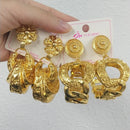 Women Gold Color Wedding Earring Dubai Nigeria Personalized Style 18k Gold Plated Jewelry Accessories Large Hoop Earrings