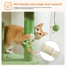 Sturdy Multi-Level Cat Tree Tower with Natural Sisal Scratching Posts,Cozy Hammock&Condo, Large Top Perch, and Fun Dangling Ball