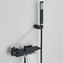 Black Waterfall Bathtub Shower Faucets Wall Mount Shower Mixer Tap Faucets Hot Cold Bath Shower Tap BaRobinet Baignoire