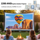 4K 电影投影仪 2200 ANSI 自动对焦 原生全高清 5G Wifi 安卓电视 家庭影院 日光 HDR 视频投影仪