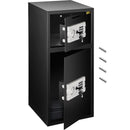 SucceBuy 33" Double Door Safe Deposit Box Secret Hidden Piggy Bank Steel Separate Storage Space Electronic Lock for Office Home