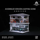 1/64 Diorama Car Parking Lot Model LED Light Underground Double-layer Car Garage Scene Model Display