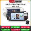 AWESAFE Wireless CarPlay for Apple Android 13 Auto Radio for FIAT 500 Abarth 2007 2008 2009-2015 Multimedia Screen Stereo GPS