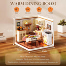 Robotime DIY Miniature Dollhouse Kit with Accessories Model Supply Store Kit with LED to Build Decent Birthday Gift