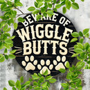 Wiggle Butts Rustic Aluminum Garden Sign