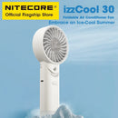 NITECORE izzcool 30 Foldable Air Conditioner Fan  EDC Portable Camping Handheld Fan USB-C Rechargeable Cooling Spray Mist Cooler