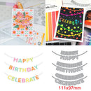 Stacking Shadow Happy Birthday/Happy Easter Metal Cutting Dies Sentiments Words Die Cut For DIY Scrarpbooking Paper Cards Making