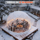 The Geodesic Haven | 12x7.2 Ft Outdoor TPU Greenhouse Dome for 4-8 People