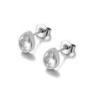 Lokaer Delicate Water Drop Cubic Zirconia Stud Earrings Valentine's Day Gift High Quality Stainless Steel Daily Jewelry E25002