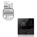 2/4 pipe wifi thermostat central air conditioning 3-speed fan coil rotating temperature adjustment voice TUYA  Alexa 24V