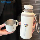 The Emberline | Double-Wall Vacuum Thermos Flask with Tea Strainer, 600/800ml