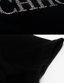 2025 Summer Female T Shirts Short Sleeve O Neck Casual Rhinestone Design Cotton Laides Tops Summer Women Tee Tops
