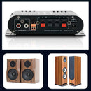 ST-838 HiFi 2.1声道功率放大器 立体声低音功放 RMS 80W*2 D类迷你媒体播放器 MP3车载家用功放 黑色
