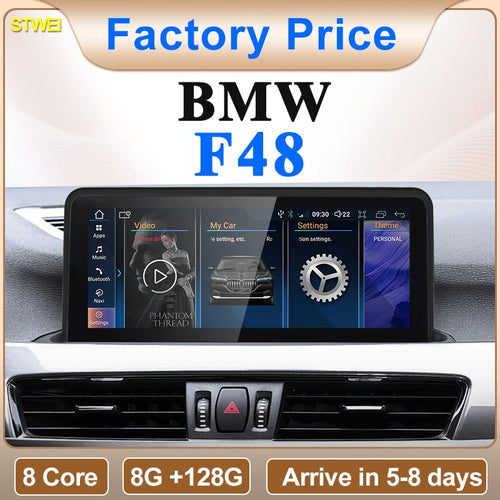 2024 新款ID6 ID7 ID8 UI安卓系统无线Carplay AUTO适用于宝马X1 F48 2016 2017 2018 NBT EVO车载视频播放器GPS导航