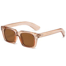 SO&EI Vintage Square Men Sunglasses Fashion Yellow Blue Shades UV400 Women Trending Rivets Punk Sun Glasses