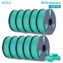 SUNLU 10公斤 PETG/ABS 耗材 10卷 3D打印线材 1公斤/卷 1.75毫米 100% 线材整齐排列 适用于欧美地区3D打印