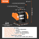 VEVOR 45/57/75/76 mm Jewelry Rolling Mill Machine 3-in-1 Multi-function Rolling Mill for Metal Jewelry Making Sheet Square Wire
