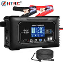 HTRC 20A 12V-24V 摩托车汽车电池智能充电器，适用于修复铅酸、AGM、凝胶、PB、锂、磷酸铁锂电池