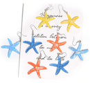 Candy Color Summer Beach Resin Mermaid Starfish Earrings for Women Bohemia Dangle Earrings Ladies Vacation Jewelry Accessories
