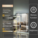 LUVODI Bluetooth Bathroom Mirror Time Temperature Display Wall Hang Vanity Mirror with Bluetooth Speaker Dimmable Anti-fog