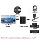 4K HDMI ARC 音频分离器 数字转模拟音频转换器 ARC 转 SPDIF 同轴 L/R 立体声 3.5 毫米插孔音频适配器 适用于高清电视