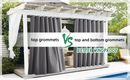 Custom Blackout Curtain Outdoor Waterproof Windproof Curtains Top Bottom Grommets Curtain for Balcony/Garden/Patio/Porch/Pool